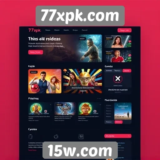 Navegação e design do site 77xpk.com